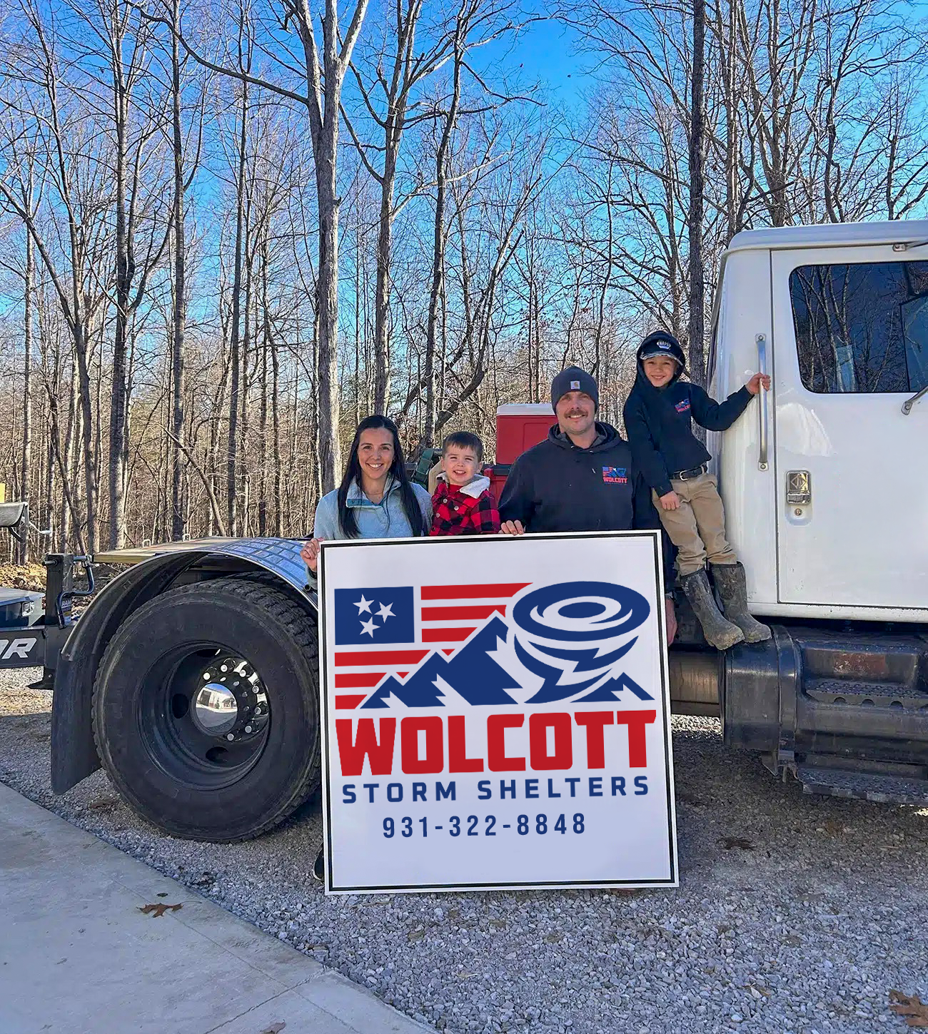 Wolcott Owner with his Family